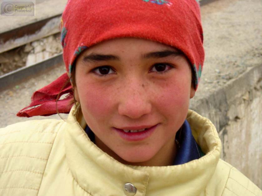 Girl at Road Side Stop